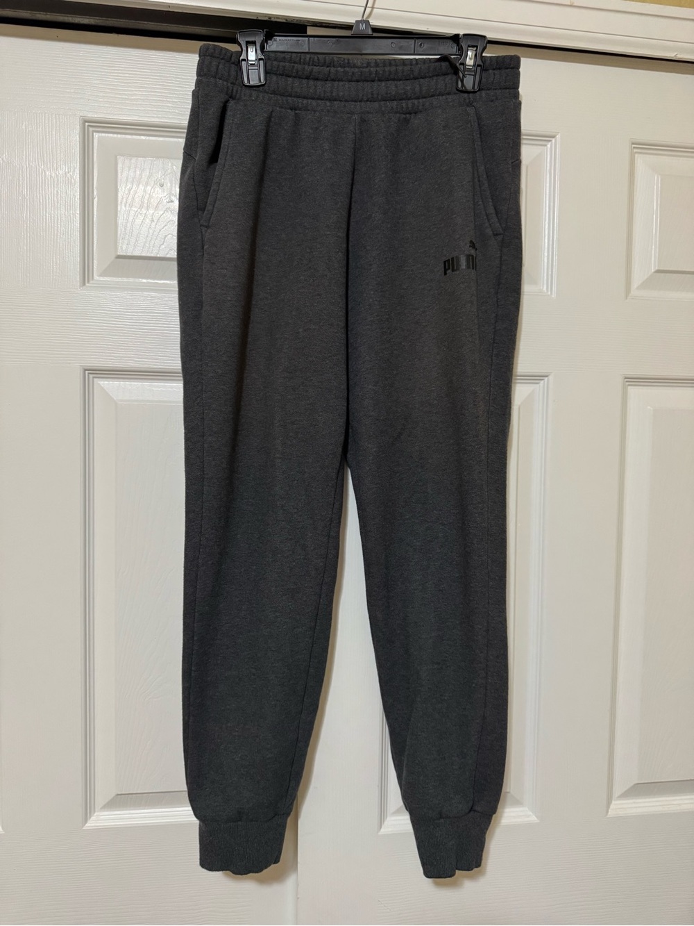 Puma womens Charcoal Gray Jogger Sweatpants